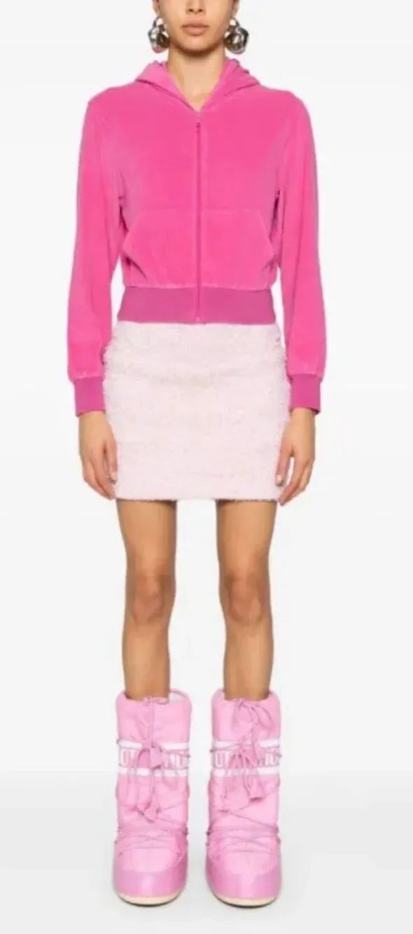 Balenciaga Tweed Bouclé Mini Skirt in Pink NWT Size Small